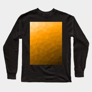 Orange gradient geometric mesh pattern Long Sleeve T-Shirt